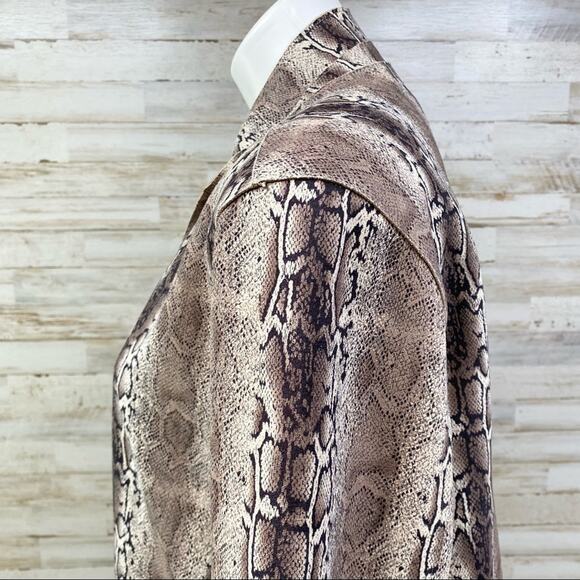 BlankNYC Snake Charmer Faux Suede Jacket Coat Womens Size XS Brown Tan - Picture 7 of 16